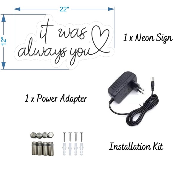 It was always you neon sign - Picture 2 of 3